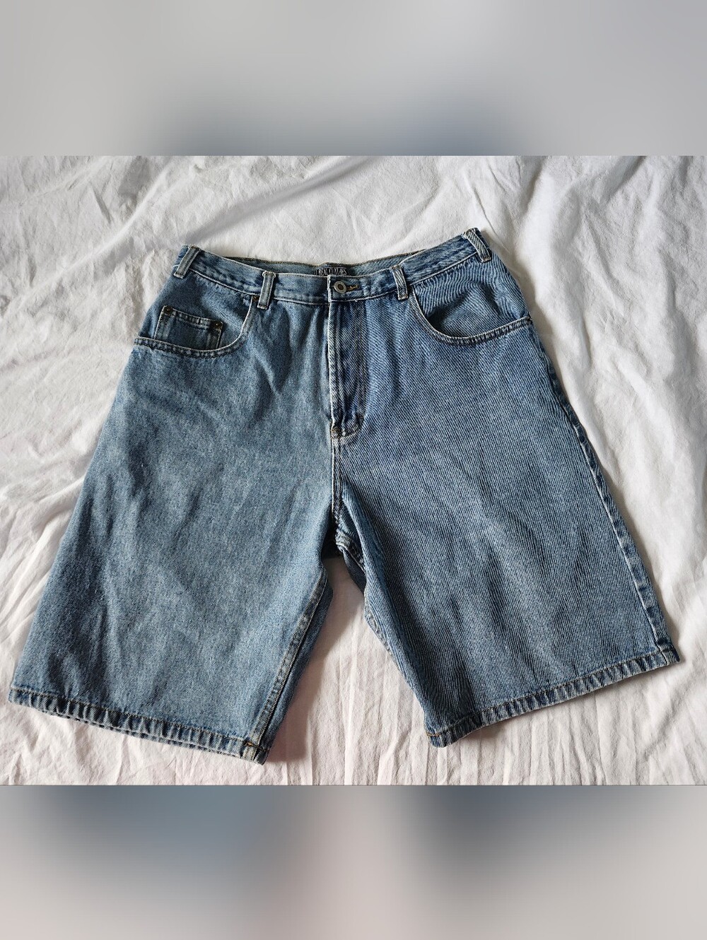 Men's Casual Denim Jean Shorts in Light Blue